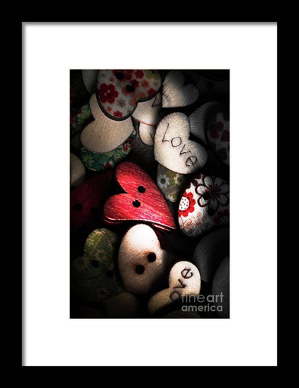 Romantic Framed Print featuring the photograph With sentiment in the sewing box by Jorgo Photography