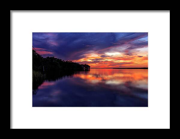 River Framed Print featuring the photograph Wolf River Sunset by JASawyer Imaging
