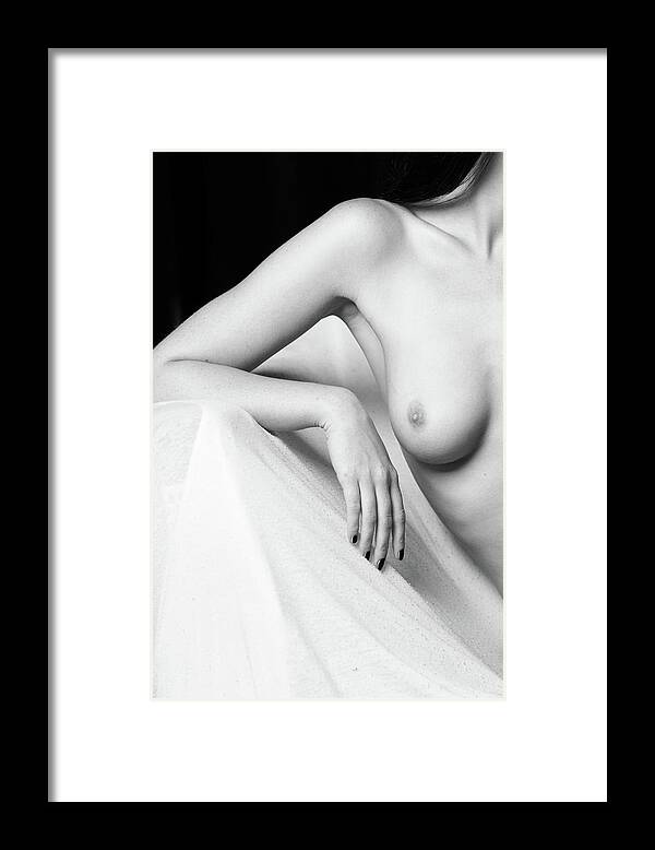 Nude Framed Print featuring the photograph Woman Beauty by Jan Blasko