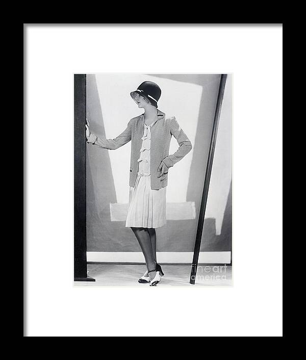 People Framed Print featuring the photograph Woman Modelling Summer Outfit by Bettmann