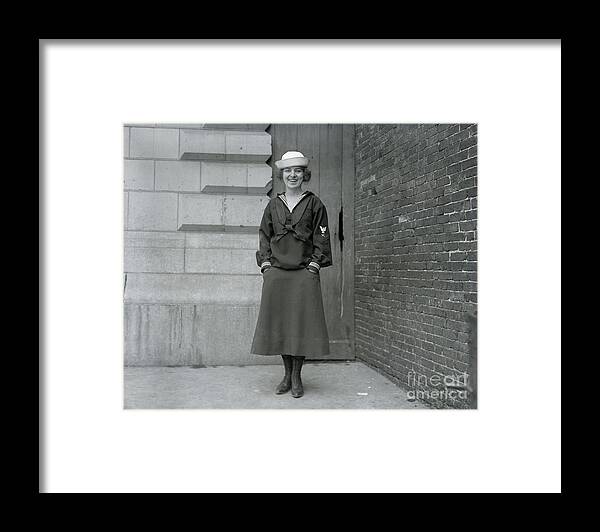 People Framed Print featuring the photograph Woman Sailor, Standing by Bettmann