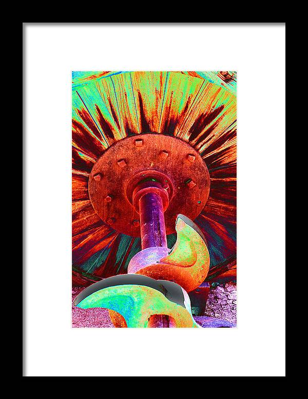 Wood Wooden Framed Print featuring the photograph Wooden Wheel with Cams by Richard Henne