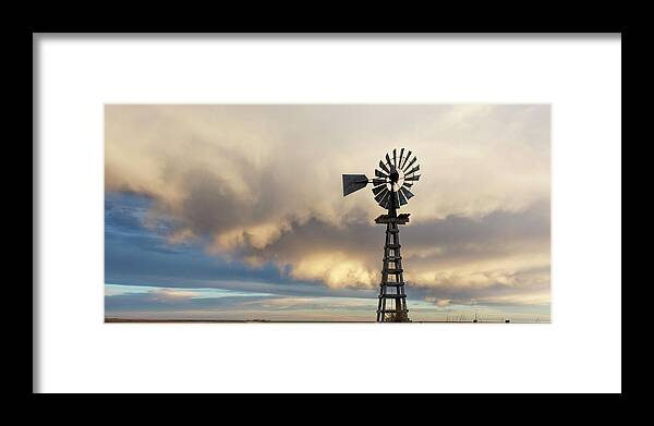 Kansas Framed Print featuring the photograph Wooden Windmill 02 by Rob Graham