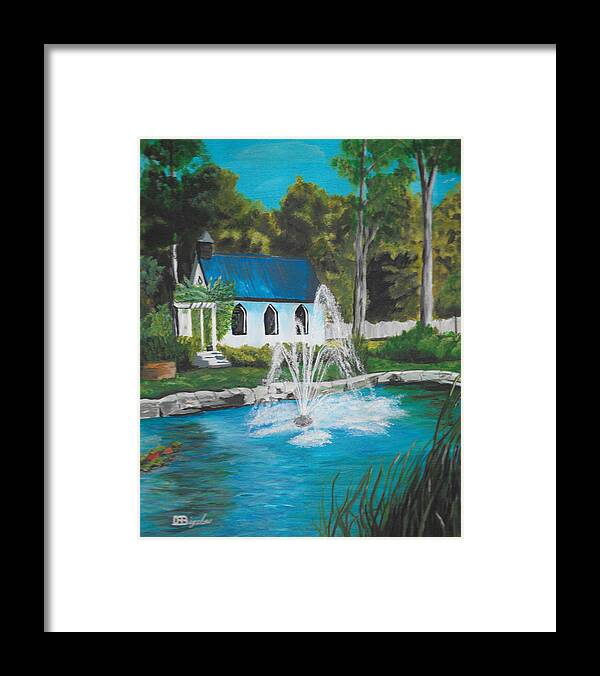 Pond Framed Print featuring the painting Woodland Park by David Bigelow