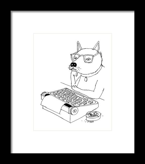 Captionless Framed Print featuring the drawing Woof by Edward Steed