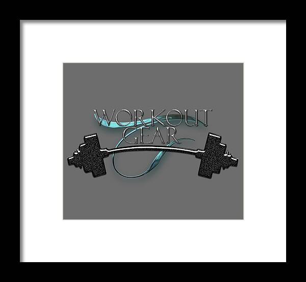 Strength Training Framed Print featuring the mixed media Workout Gear 2 by Marvin Blaine