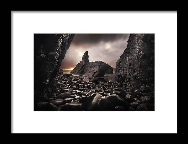 Rocks Framed Print featuring the photograph World Of Warcraft by Wolongshan