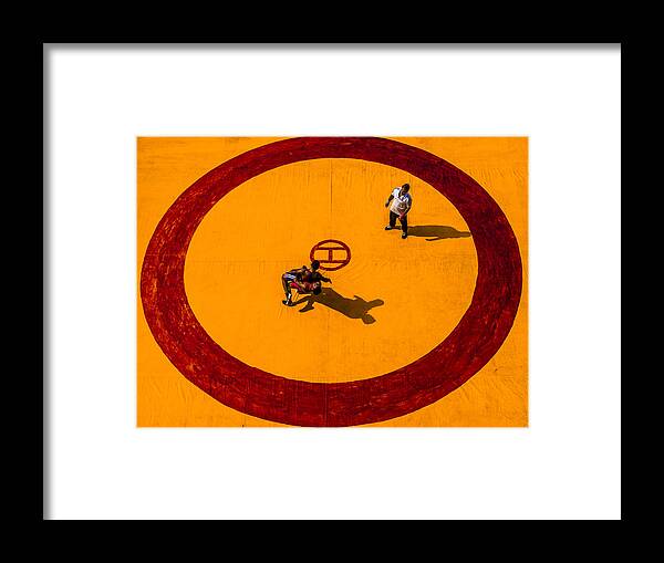 #life Framed Print featuring the photograph Wrestle In Circle Of Yellow by Amit Paul