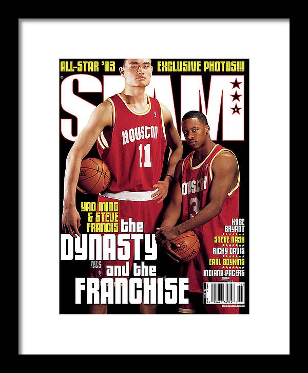 Yao Ming Framed Print featuring the photograph Yao Ming & Steve Francis: The Dynasty and The Franchise SLAM Cover by Atiba Jefferson