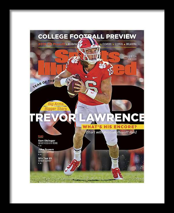  Framed Print featuring the photograph Year Of The Qb Clemson University Trevor Lawrence, 2019 Sports Illustrated Cover by Sports Illustrated