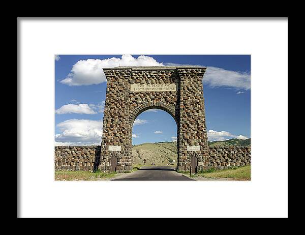 Yellowstone Framed Print featuring the photograph Yellowstone Entrance by Ronnie And Frances Howard