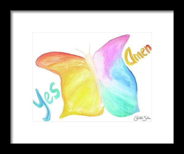Yes And Amen Framed Print featuring the digital art Yes And Amen by Curtis Sikes