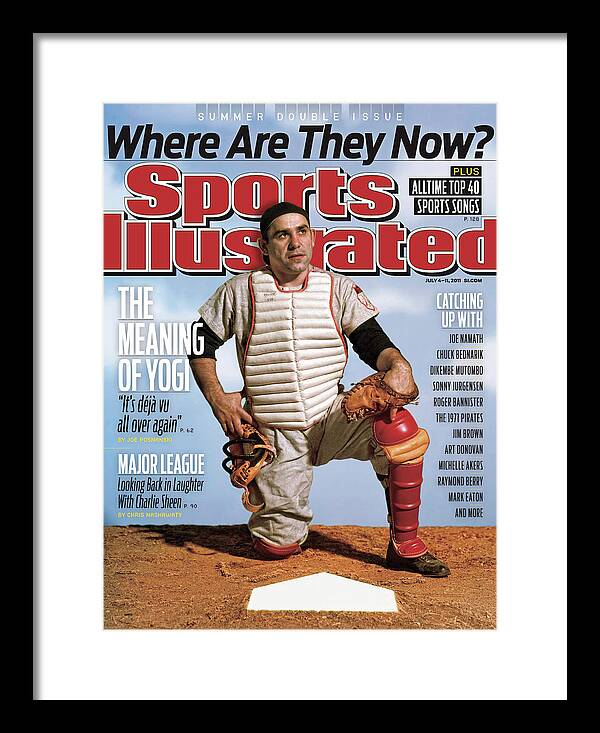Magazine Cover Framed Print featuring the photograph Yogi Berra, Where Are They Now Sports Illustrated Cover by Sports Illustrated