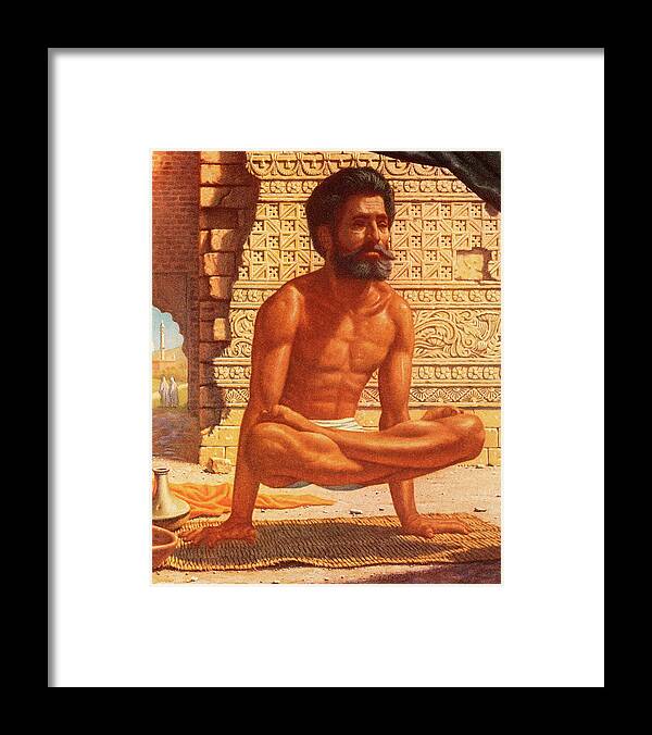 Adult Framed Print featuring the drawing Yogi by CSA Images