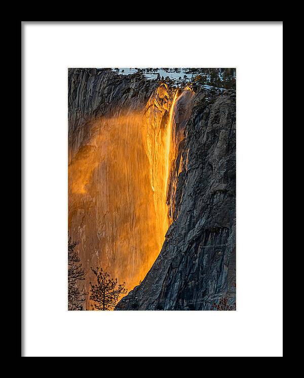 Yosemite Framed Print featuring the photograph Yosemite Firefall by Ning Lin