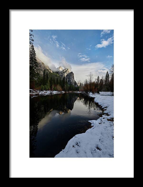 Yosemite Framed Print featuring the photograph Yosemite Mountains at Dawn by Jon Glaser