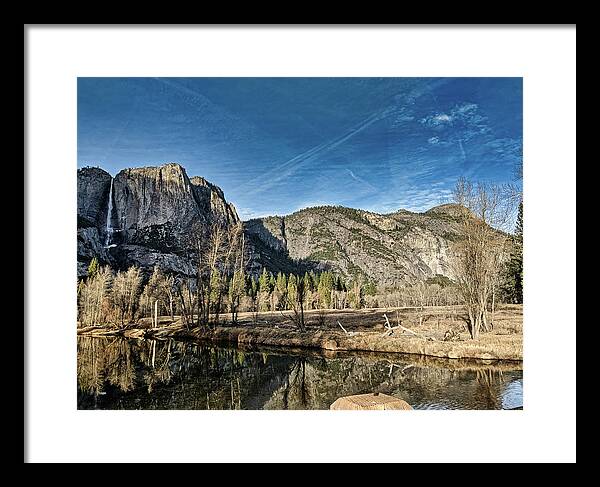 Water Framed Print featuring the photograph Yosemite Reflection by Portia Olaughlin