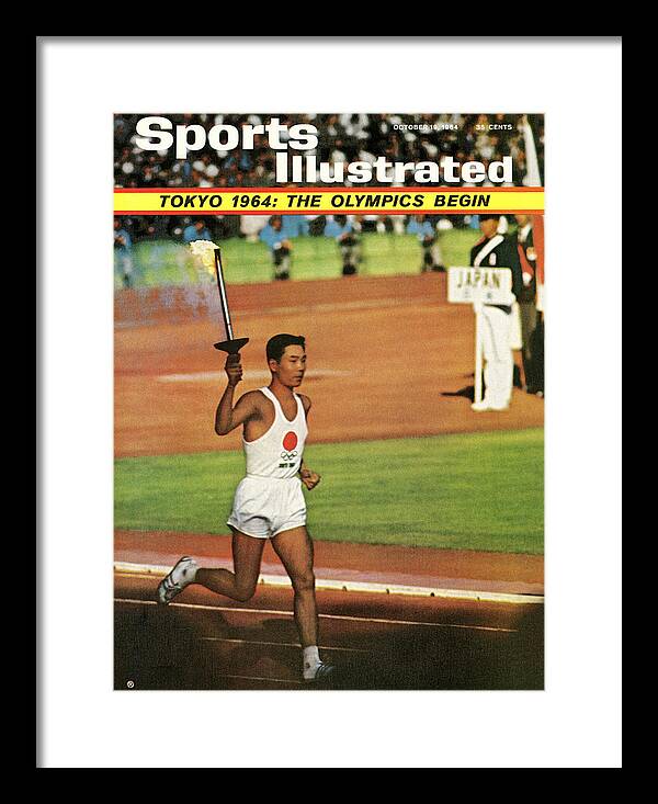 Magazine Cover Framed Print featuring the photograph Yoshinori Sakai, 1964 Summer Olympics Sports Illustrated Cover by Sports Illustrated