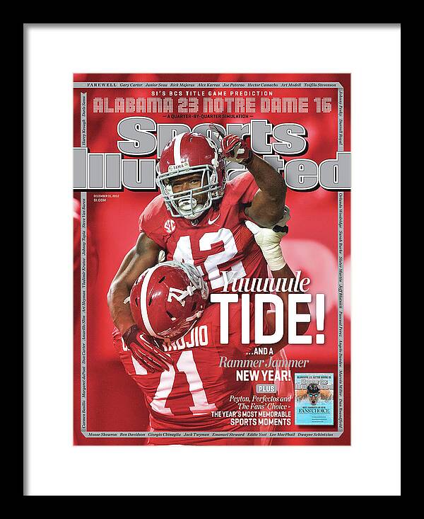 Magazine Cover Framed Print featuring the photograph Yuuuuule Tide And A Rammer Jammer New Year Sis Bcs Title Sports Illustrated Cover by Sports Illustrated