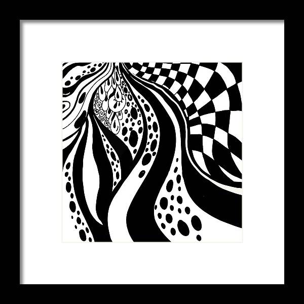Zendoodle Framed Print featuring the digital art Zendoodle by Patricia Piotrak