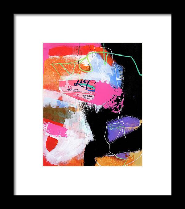 Abstract Art Framed Print featuring the painting Zero Calorie by Jane Davies