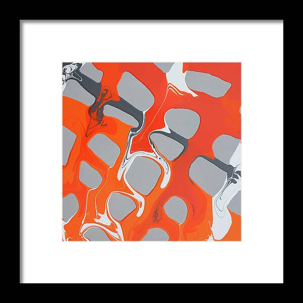 Orange Framed Print featuring the painting Zest 3 by Madeleine Arnett