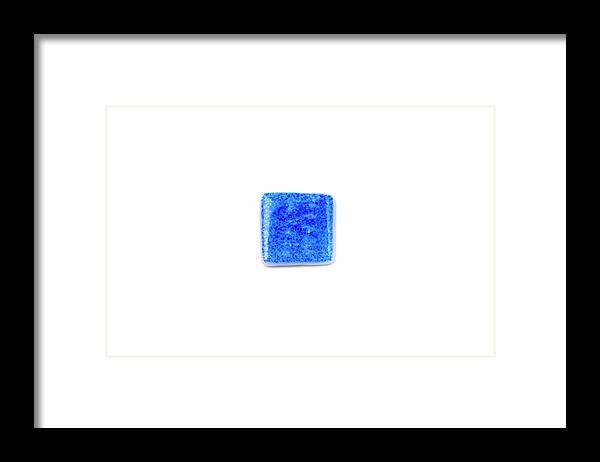 White Background Framed Print featuring the photograph Zima Blue by Fabrizio Troiani