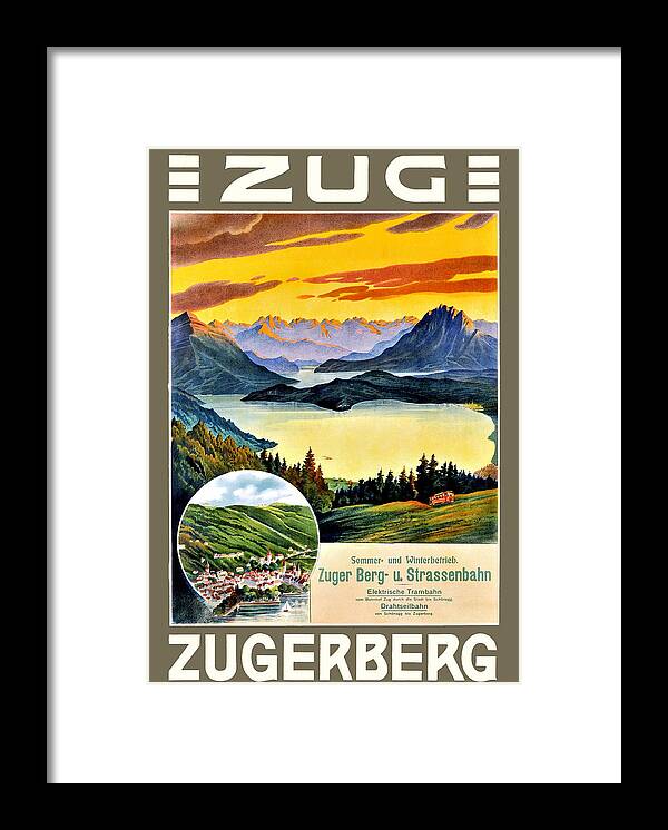 Zugerberg Framed Print featuring the digital art Zugerbeg by Long Shot