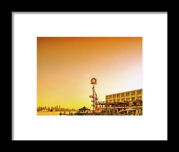 Winter Olympic City Framed Print featuring the photograph 0042 Lonsdale Quay North Vancouver Canada by Amyn Nasser Neptune Gallery