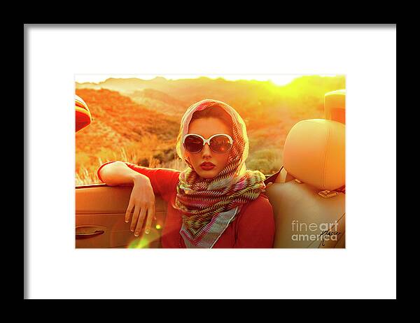 21 Years Framed Print featuring the photograph 0647 Natasha Z Apache Trail Hustle Arizona Sunset DCXLVII by Amyn Nasser