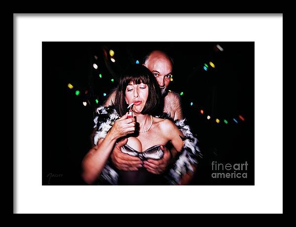 Actress Kari Wishingrad Framed Print featuring the photograph 0862 Jugs Baby - Party Affair. Kari and Lenny. Sonoma by Amyn Nasser