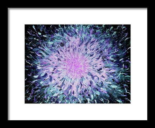  Framed Print featuring the painting 'Blooming Fever Dream'-inversion-4 by Petra Rau