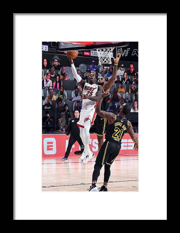 Kendrick Nunn Framed Print featuring the photograph 2020 NBA Finals - Miami Heat v Los Angeles Lakers by Andrew D. Bernstein