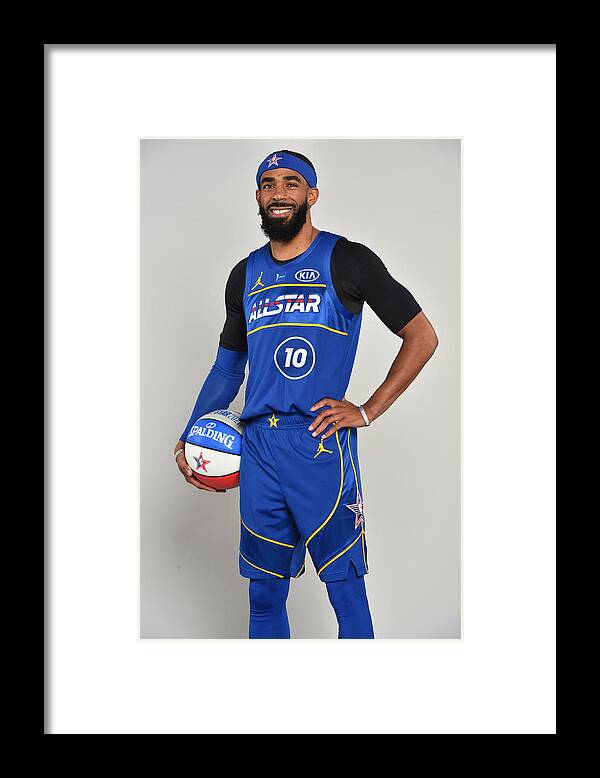 Mike Conley Framed Print featuring the photograph 2021 NBA All-Star - Portraits #1 by Jesse D. Garrabrant