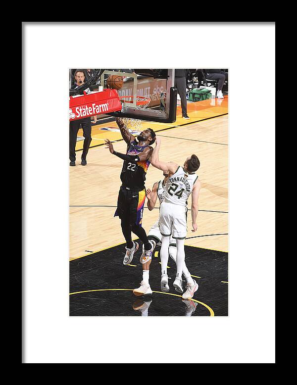 Playoffs Framed Print featuring the photograph 2021 NBA Finals - Milwaukee Bucks v Phoenix Suns by Andrew D. Bernstein