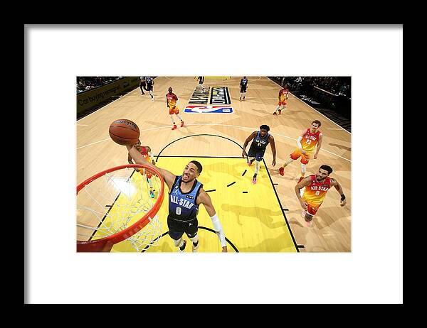 Tyrese Haliburton Framed Print featuring the photograph 2023 NBA All-Star - NBA All-Star Game #1 by Nathaniel S. Butler