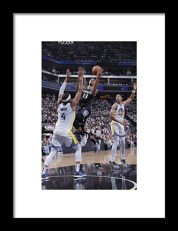 Keegan Murray Framed Print featuring the photograph 2023 NBA Playoffs - Golden State Warriors v Sacramento Kings by Rocky Widner
