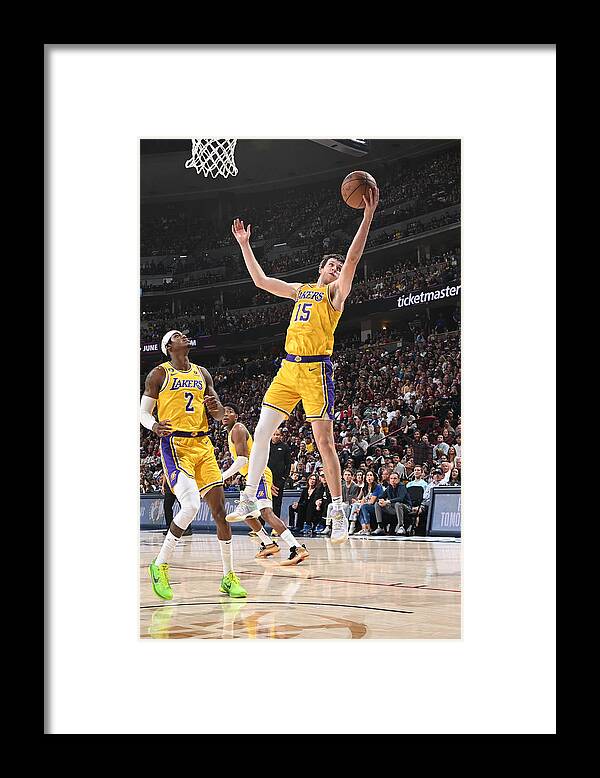 Playoffs Framed Print featuring the photograph 2023 NBA Playoffs- Los Angeles Lakers v Denver Nuggets #1 by Andrew D. Bernstein