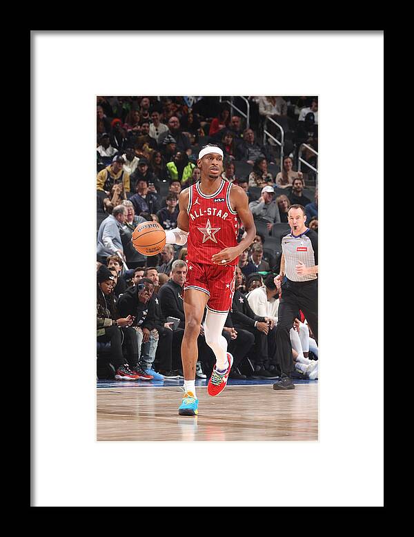 Sports Ball Framed Print featuring the photograph 2024 NBA All-Star - NBA All-Star Game #1 by Nathaniel S. Butler