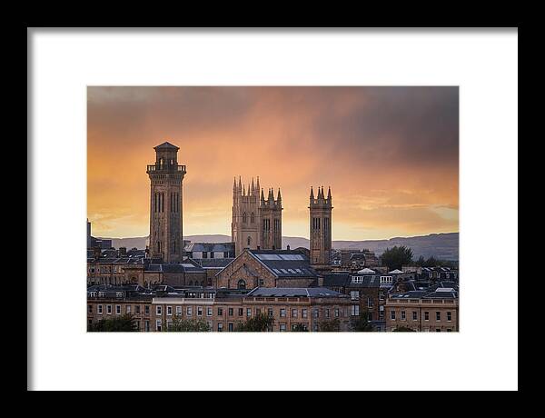 Orange Framed Print featuring the photograph A Glasgow City View by Rick Deacon