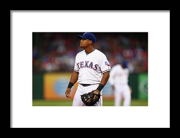 Adrian Beltre Framed Print featuring the photograph Adrian Beltre by Ronald Martinez