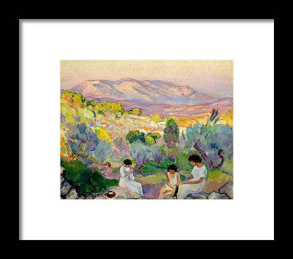 Henri Lebasque Framed Print featuring the painting Afternoon at Frejus #2 by Henri Lebasque