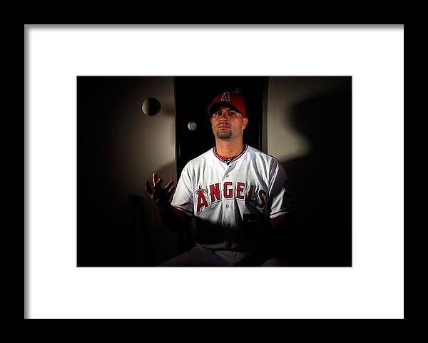 Media Day Framed Print featuring the photograph Albert Pujols by Jamie Squire