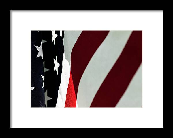 America Framed Print featuring the photograph American Flag 7 #1 by Amelia Pearn