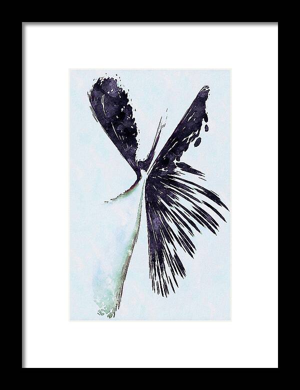  Framed Print featuring the digital art Angel Wings by Michelle Hoffmann