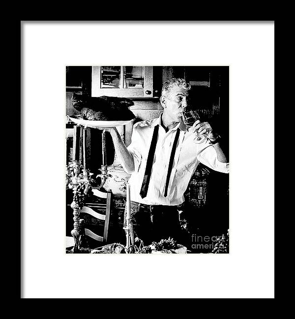 Anthony Framed Print featuring the mixed media Anthony Bourdain by Premium Artman
