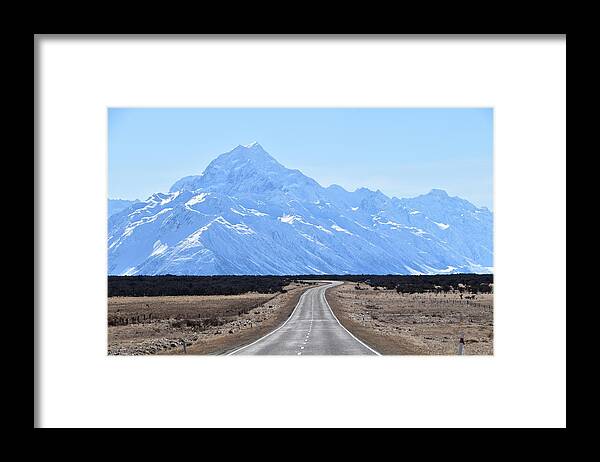 Mountain Framed Print featuring the photograph Aoraki Mount Cook in New Zealand #1 by Yujun