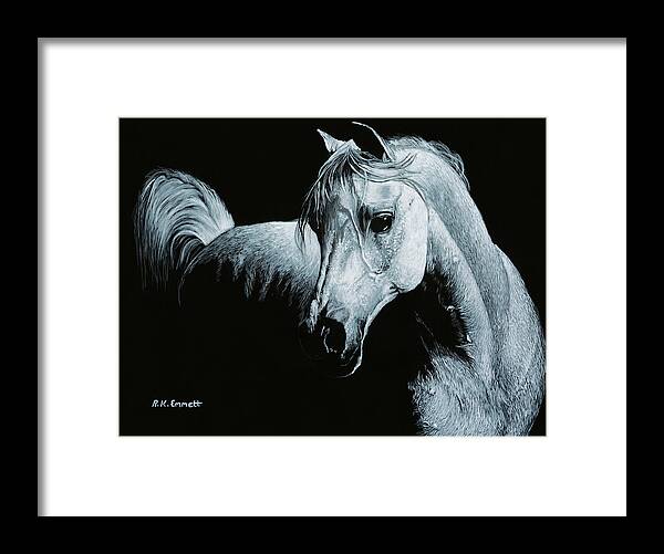 Horse Framed Print featuring the painting Arabian Grace #1 by Rachel Emmett