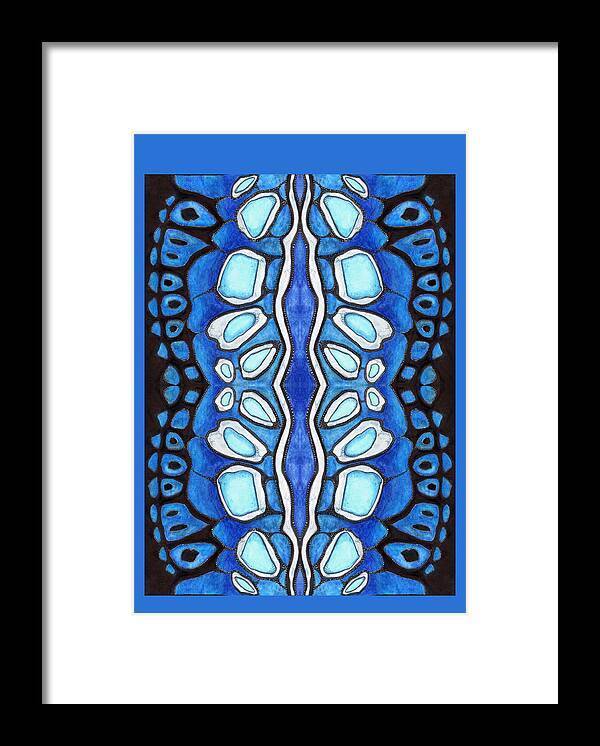 Blue Framed Print featuring the painting Australian Blue Cracker #1 by Misty Morehead