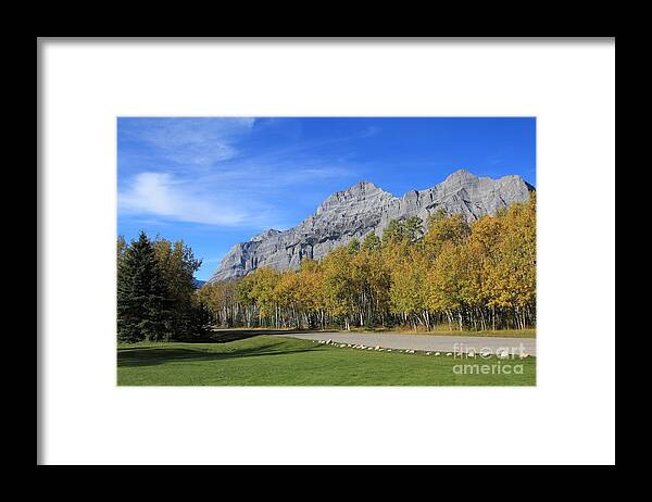 Castle Mountain Framed Print featuring the photograph Autumn Glory #1 by Eva Lechner